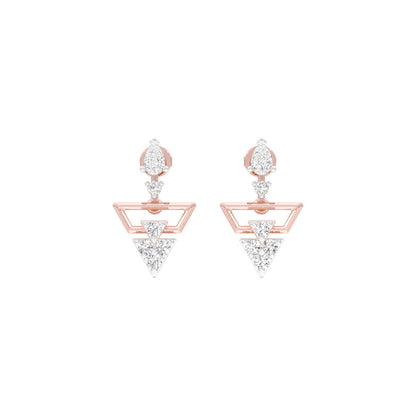 Alluring Vortex Diamond Earrings 18 KT / Rose Gold