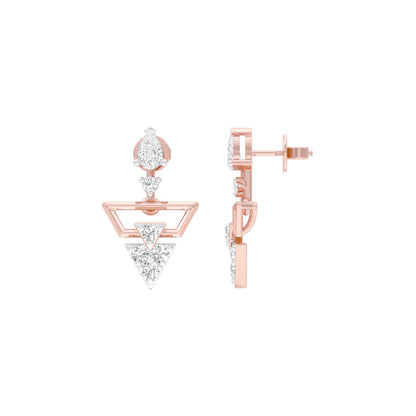 Alluring Vortex Diamond Earrings 18 KT / Rose Gold