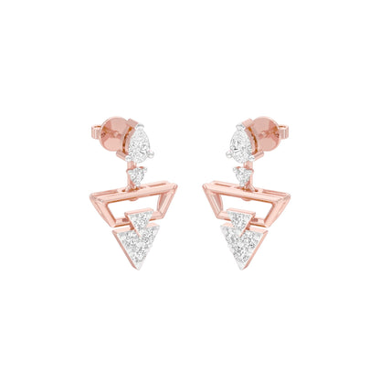 Alluring Vortex Diamond Earrings 18 KT / Rose Gold