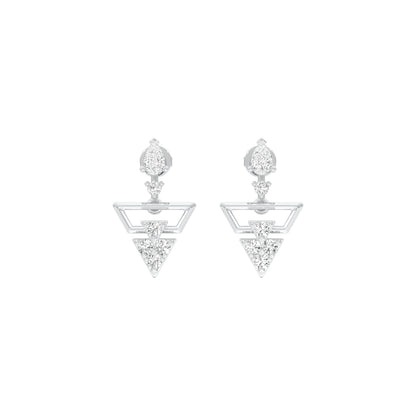 Alluring Vortex Diamond Earrings 18 KT / White Gold