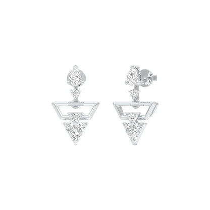 Alluring Vortex Diamond Earrings 18 KT / White Gold