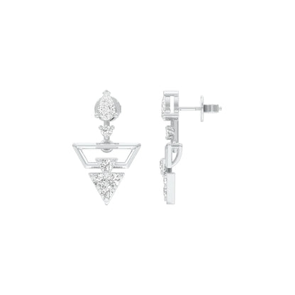 Alluring Vortex Diamond Earrings 18 KT / White Gold