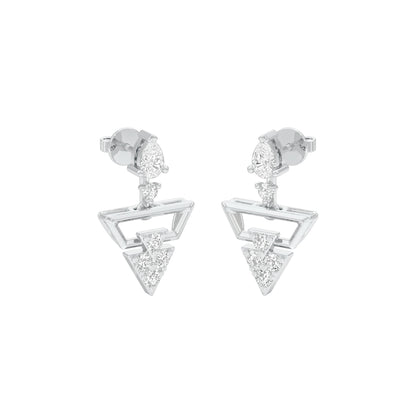 Alluring Vortex Diamond Earrings 18 KT / White Gold