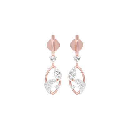 Spiral Muse Diamond Earrings 18 KT / Rose Gold