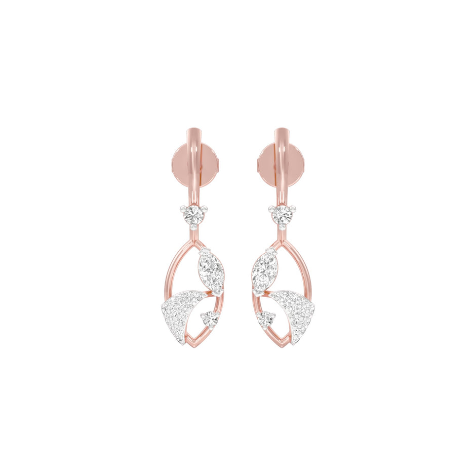 Spiral Muse Diamond Earrings 18 KT / Rose Gold