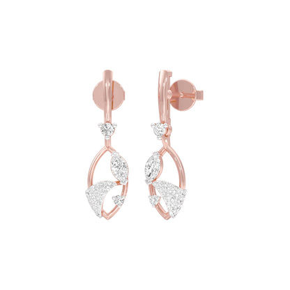 Spiral Muse Diamond Earrings 18 KT / Rose Gold