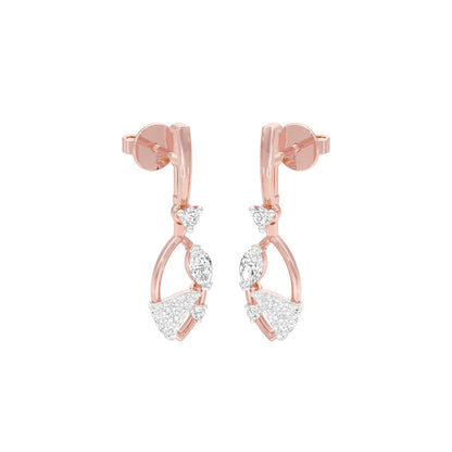 Spiral Muse Diamond Earrings 18 KT / Rose Gold