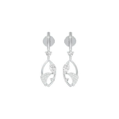 Spiral Muse Diamond Earrings 18 KT / White Gold
