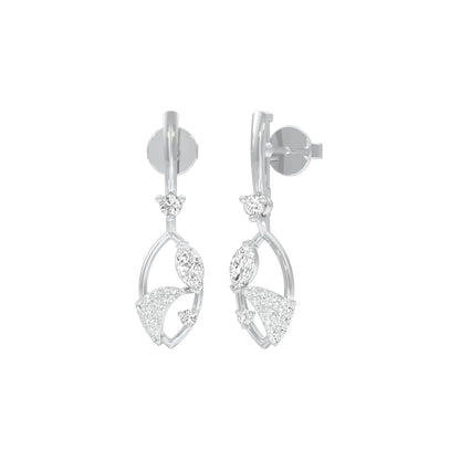 Spiral Muse Diamond Earrings 18 KT / White Gold