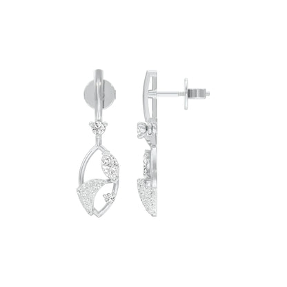 Spiral Muse Diamond Earrings 18 KT / White Gold