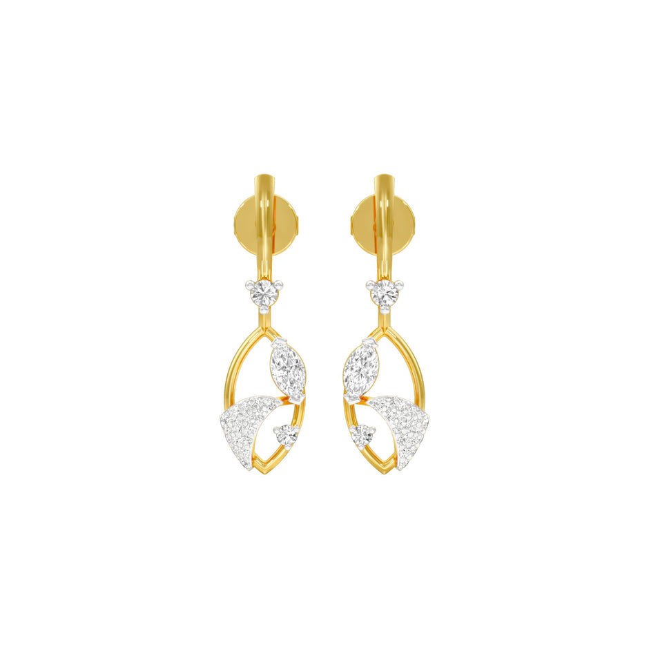Spiral Muse Diamond Earrings 18 KT / Yellow Gold