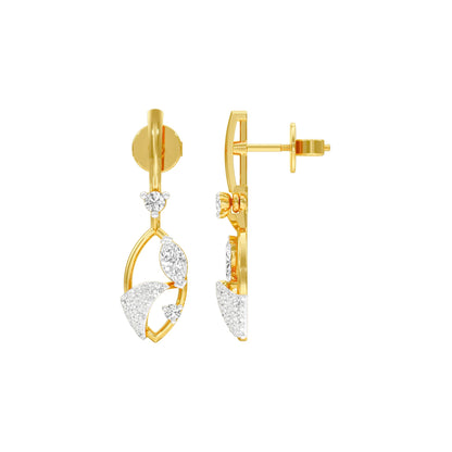Spiral Muse Diamond Earrings 18 KT / Yellow Gold