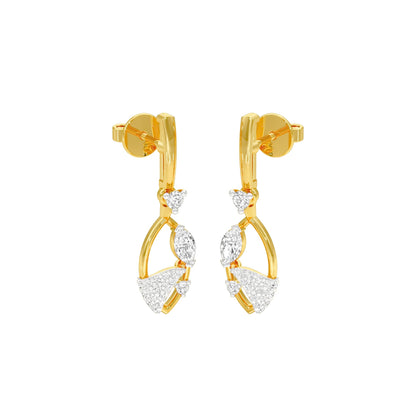 Spiral Muse Diamond Earrings 18 KT / Yellow Gold