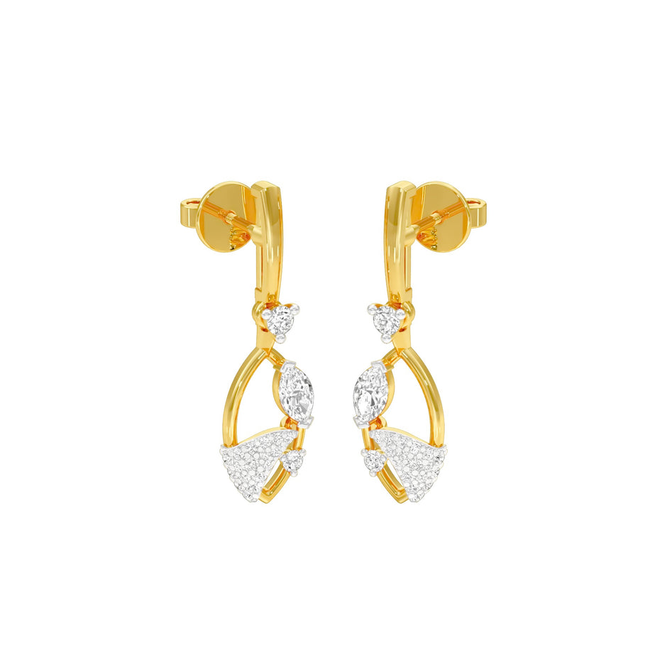 Spiral Muse Diamond Earrings 18 KT / Yellow Gold