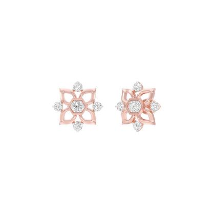 Gold Marvels Diamond Earrings 18 KT / Rose Gold