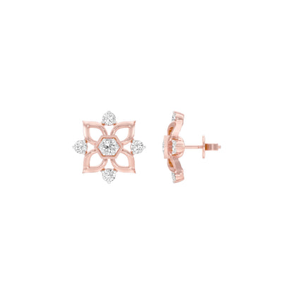 Gold Marvels Diamond Earrings 18 KT / Rose Gold