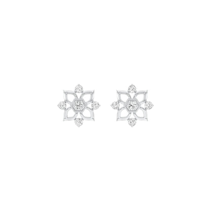 Gold Marvels Diamond Earrings 18 KT / White Gold
