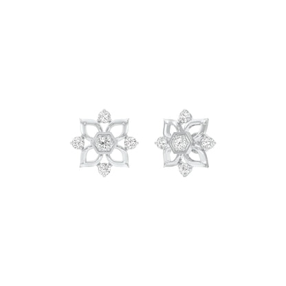 Gold Marvels Diamond Earrings 18 KT / White Gold