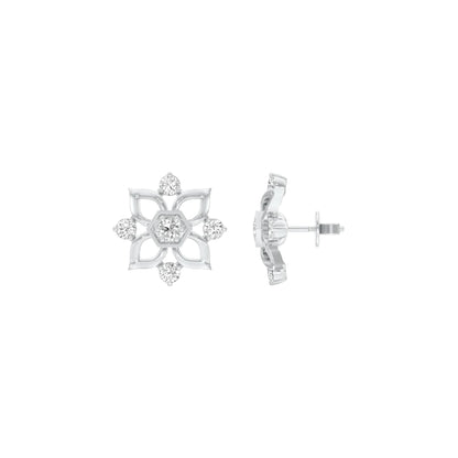 Gold Marvels Diamond Earrings 18 KT / White Gold