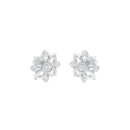 Gold Marvels Diamond Earrings 18 KT / White Gold