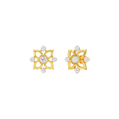 Gold Marvels Diamond Earrings 18 KT / Yellow Gold