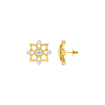 Gold Marvels Diamond Earrings 18 KT / Yellow Gold
