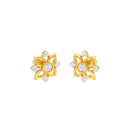 Gold Marvels Diamond Earrings 18 KT / Yellow Gold