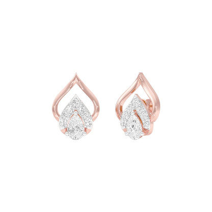 DuoPear Diamond Earrings 18 KT / Rose Gold