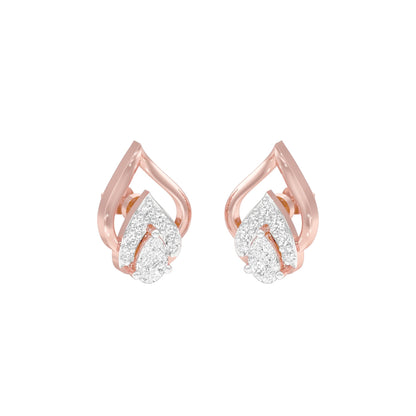 DuoPear Diamond Earrings 18 KT / Rose Gold