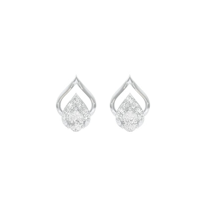 DuoPear Diamond Earrings 18 KT / White Gold