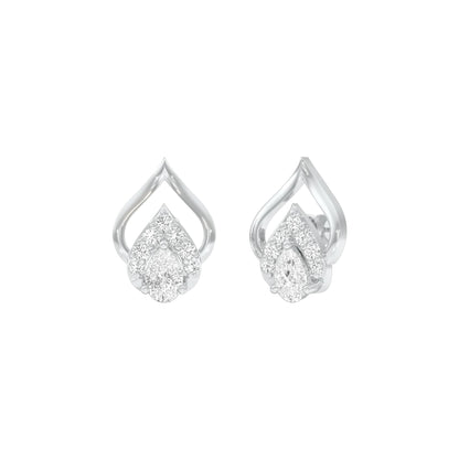 DuoPear Diamond Earrings 18 KT / White Gold