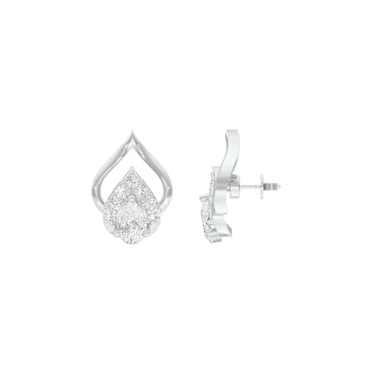 DuoPear Diamond Earrings 18 KT / White Gold