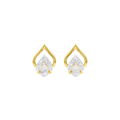 DuoPear Diamond Earrings 18 KT / Yellow Gold