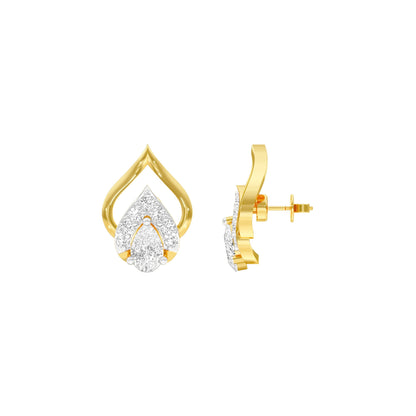 DuoPear Diamond Earrings 18 KT / Yellow Gold