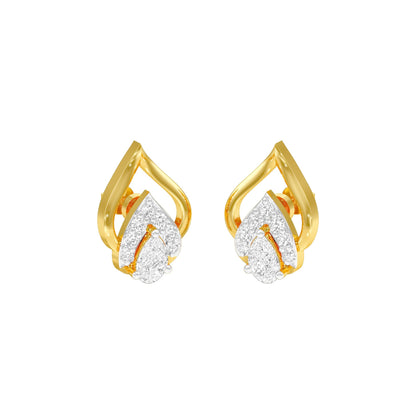 DuoPear Diamond Earrings 18 KT / Yellow Gold