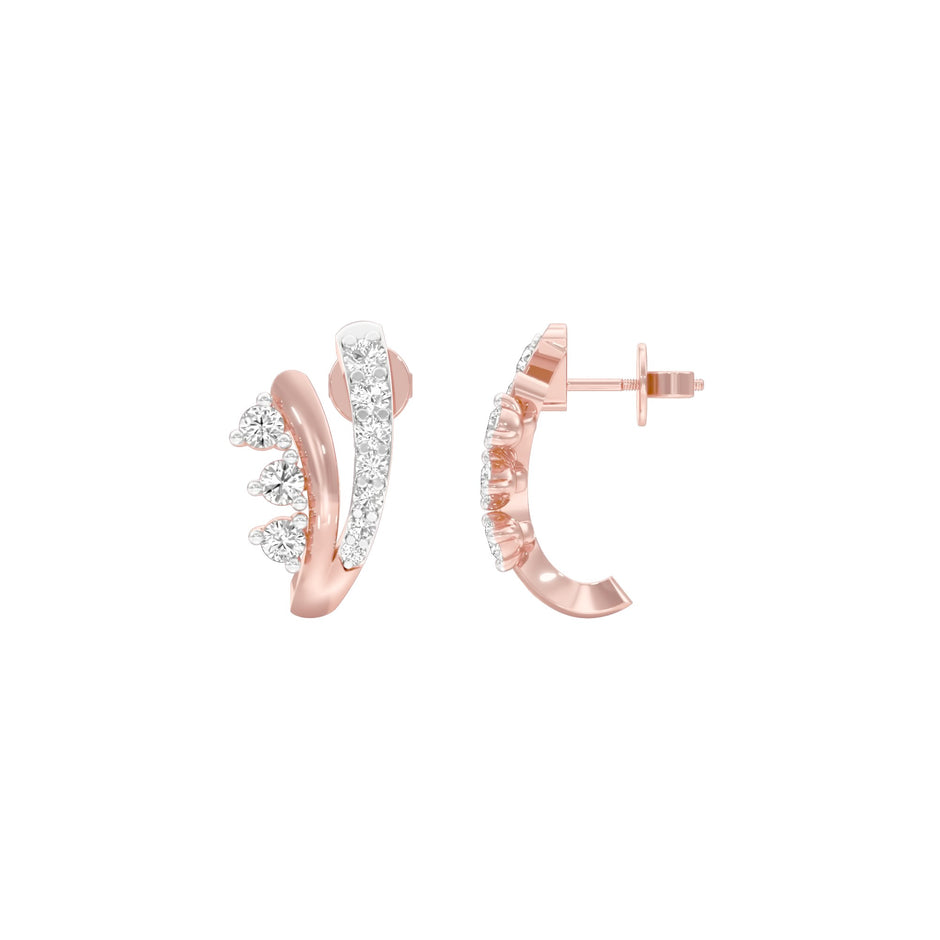 Phobe Diamond Earrings 18 KT / Rose Gold