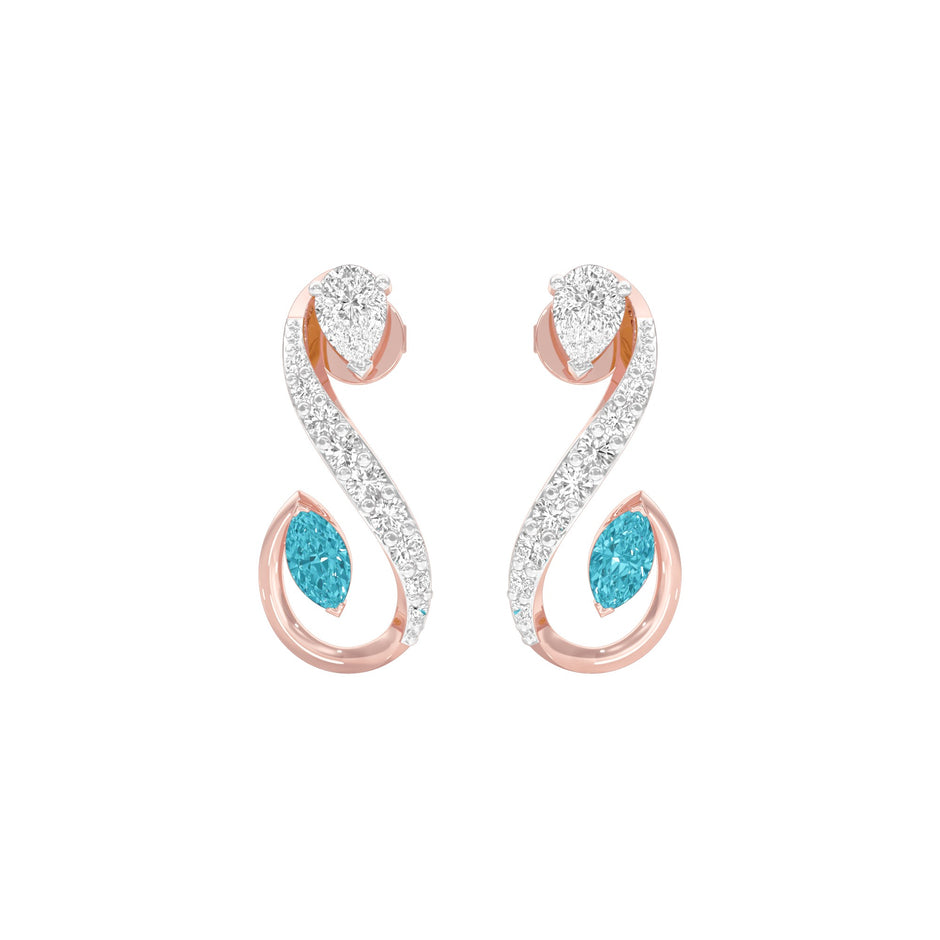 Serene Diamond Earrings 9 KT / Rose Gold