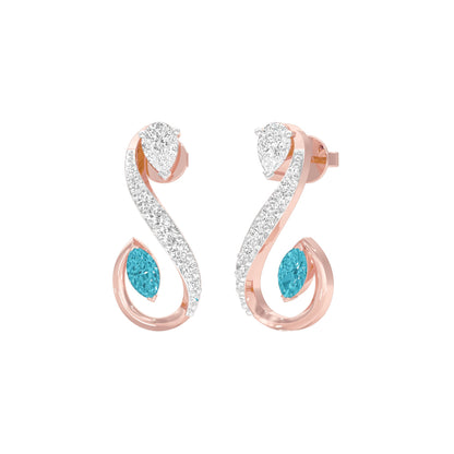 Serene Diamond Earrings 9 KT / Rose Gold