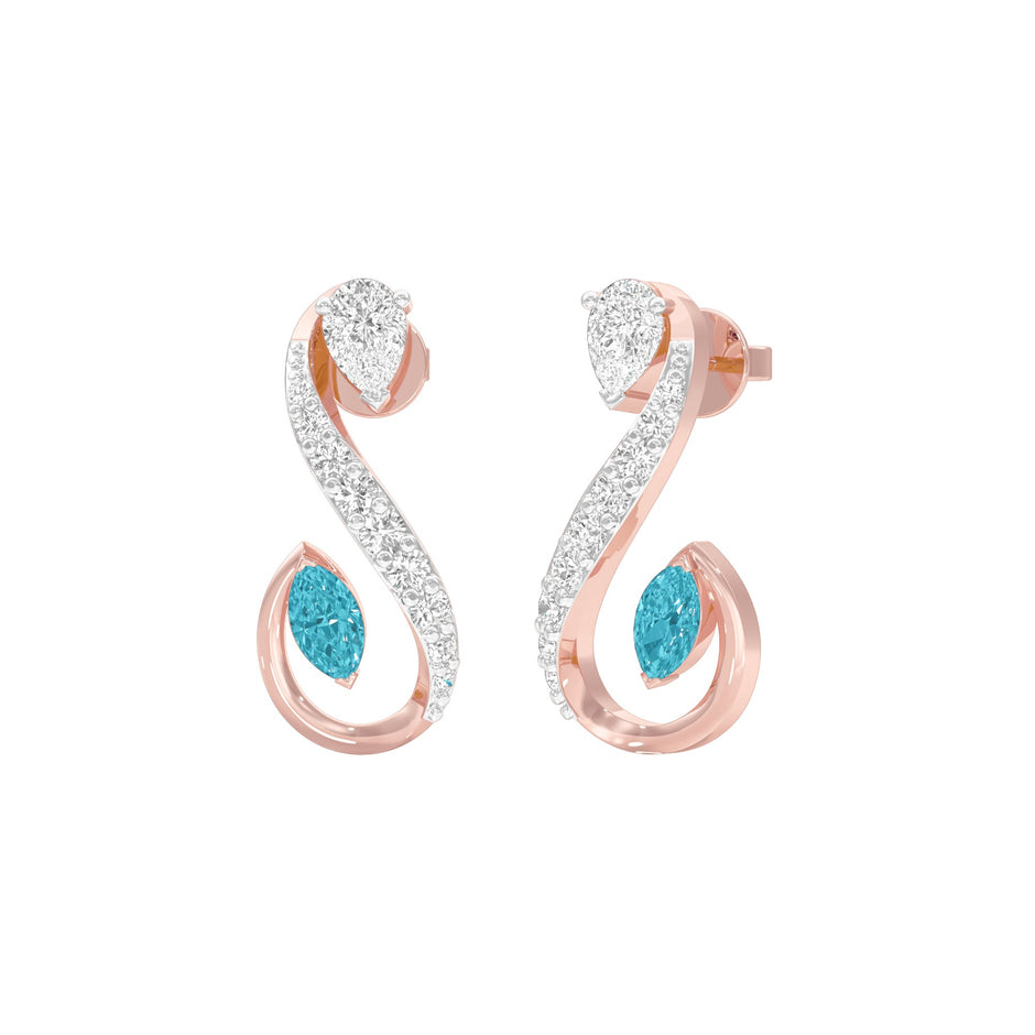 Serene Diamond Earrings 9 KT / Rose Gold