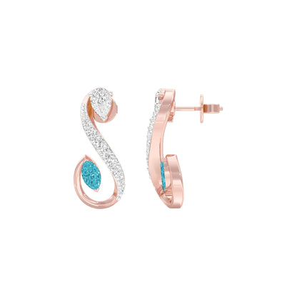 Serene Diamond Earrings 9 KT / Rose Gold