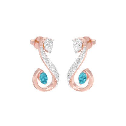 Serene Diamond Earrings 9 KT / Rose Gold