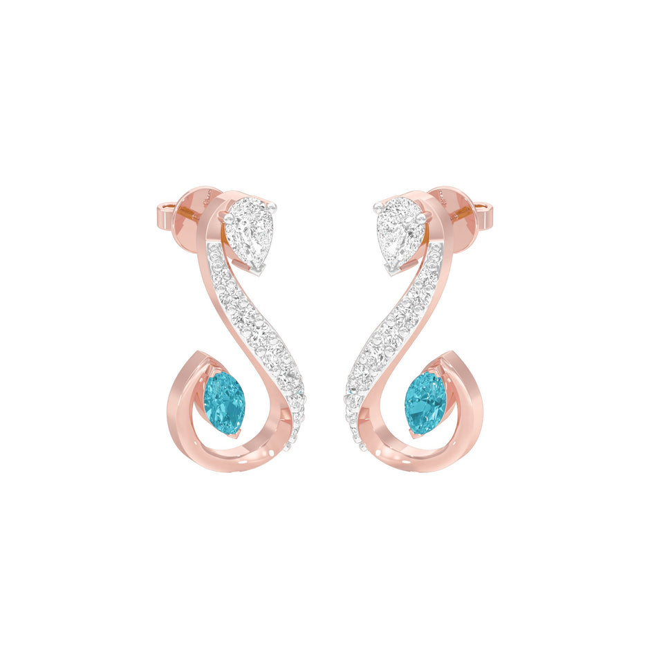 Serene Diamond Earrings 9 KT / Rose Gold