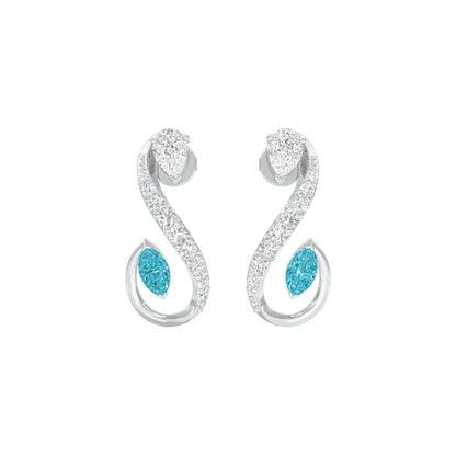 Serene Diamond Earrings 9 KT / White Gold