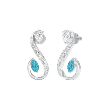 Serene Diamond Earrings 9 KT / White Gold