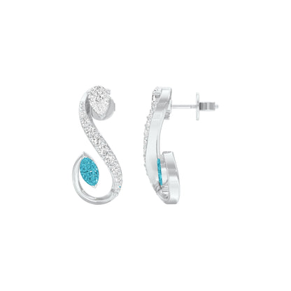 Serene Diamond Earrings 9 KT / White Gold