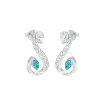 Serene Diamond Earrings 9 KT / White Gold