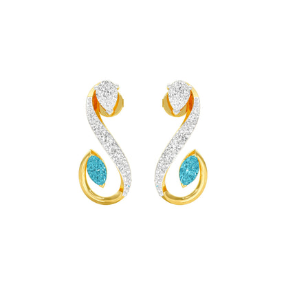 Serene Diamond Earrings 9 KT / Yellow Gold