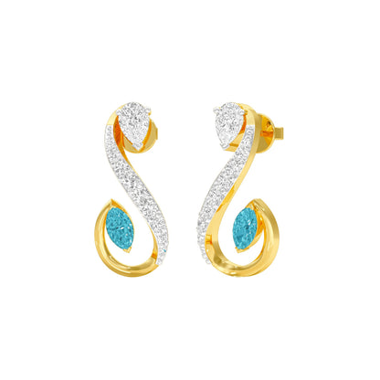 Serene Diamond Earrings 9 KT / Yellow Gold