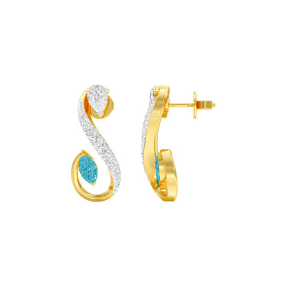 Serene Diamond Earrings 9 KT / Yellow Gold