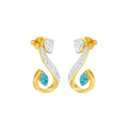 Serene Diamond Earrings 9 KT / Yellow Gold